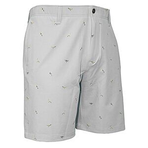 $70 UNDER ARMOUR GOLF PRINTED SHORTS ALL OVER DUCK 1377303-014 HALO GREY 38
